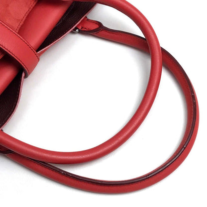 Loewe Tote Bag Suede Red Logo Leo Women