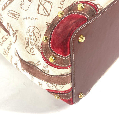 Loewe Shoulder Bag Canvas / Leather Beige 160Th Anniversary Logo Anagram Drawstring Bag Women