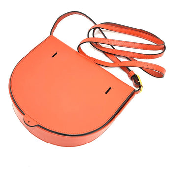 Loewe Shoulder Bag Leather Orange Anagram Heels