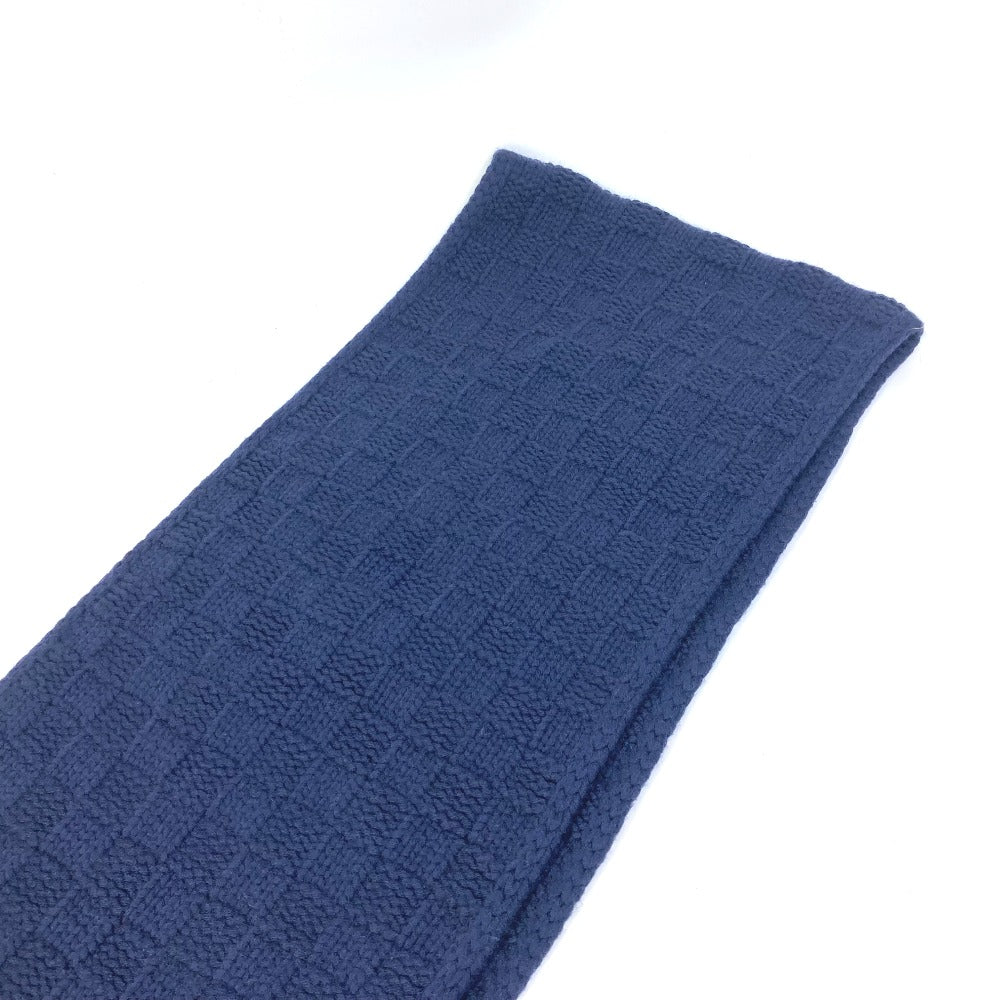 Louis Vuitton Scarf M70169 Cashmere Navy Damier Escharp Helsinki Mens