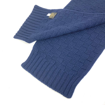 Louis Vuitton Scarf M70169 Cashmere Navy Damier Escharp Helsinki Mens