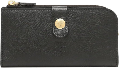 Il Bisonte Long Wallet Purse 5412305140 Leather Black Nero