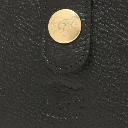 Il Bisonte Long Wallet Purse 5412305140 Leather Black Nero