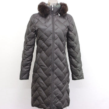 Moncler Down Jacket Nylon Dark Brown Far Food Melanie Melanie Women Size