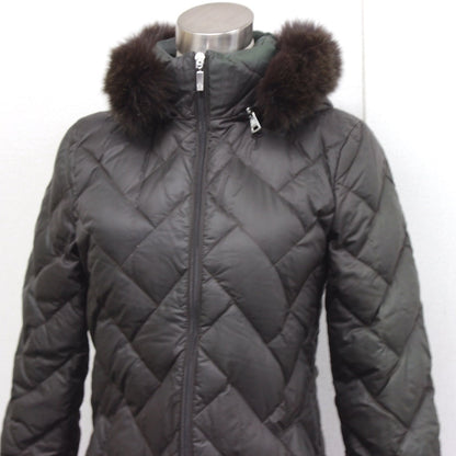 Moncler Down Jacket Nylon Dark Brown Far Food Melanie Melanie Women Size