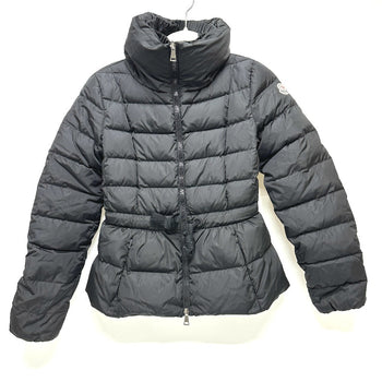Moncler Down Jacket Nylon Black Avocette Women Zero Size