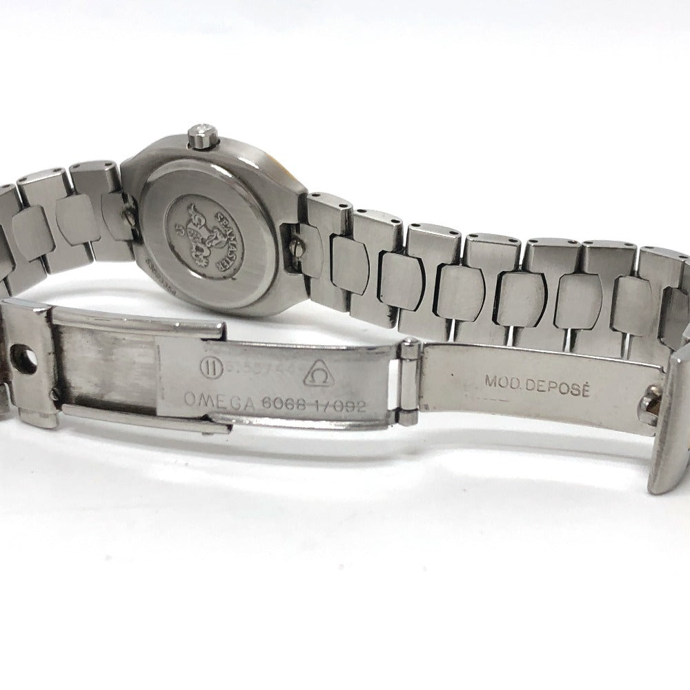 Omega Watches Quartz Stainless Steel Silver Seamaster Polaris Black Dial Women