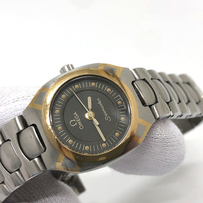 Omega Watches Quartz Stainless Steel Silver Seamaster Polaris Black Dial Women