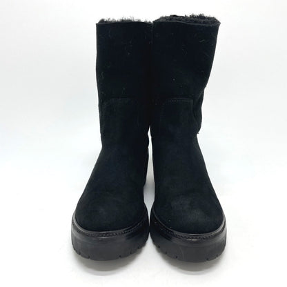 Moncler Boots Suede Black Mokomoko Mouton Women 36