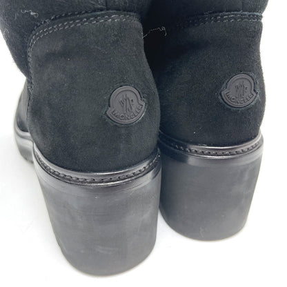 Moncler Boots Suede Black Mokomoko Mouton Women 36