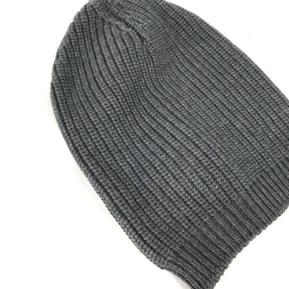 Moncler Knit Hat Wool Gray Gamme Bleu Logo Mens