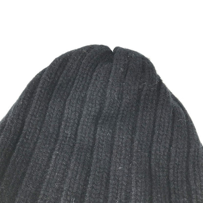 Moncler Knit Hat Wool Black Logo Women