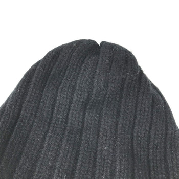 Moncler Knit Hat Wool Black Logo Women