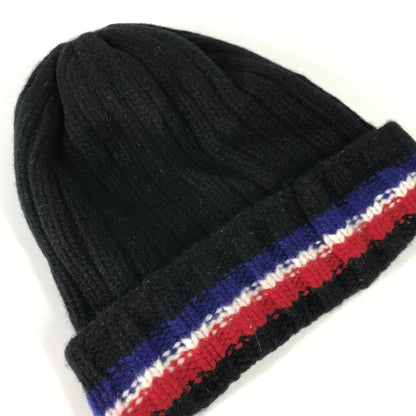 Moncler Knit Hat Wool Black Logo Women