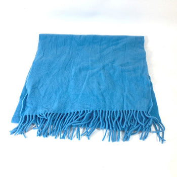 Moncler Scarf Wool Blue Down Logo Mens