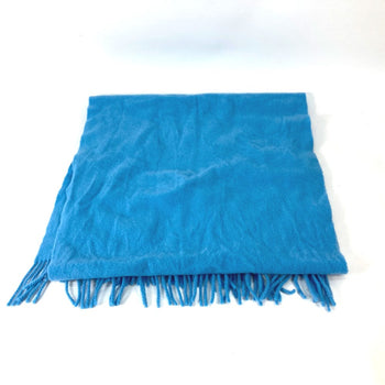 Moncler Scarf Wool Blue Down Logo Mens