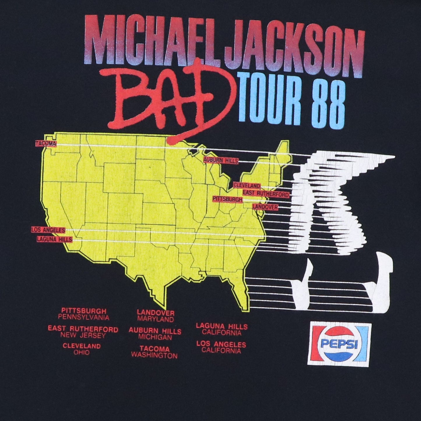 1988 Michael Jackson Bad Tour Shirt