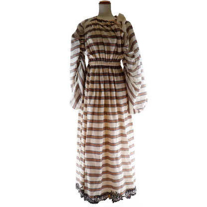 Fendi One Piece Fd9622 A38D Polyester, Polyurethane Beige Cocktail Dress Women 36