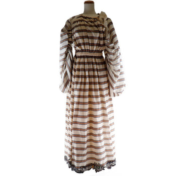 Fendi One Piece Fd9622 A38D Polyester, Polyurethane Beige Cocktail Dress Women 36