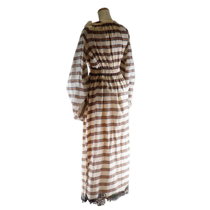 Fendi One Piece Fd9622 A38D Polyester, Polyurethane Beige Cocktail Dress Women 36
