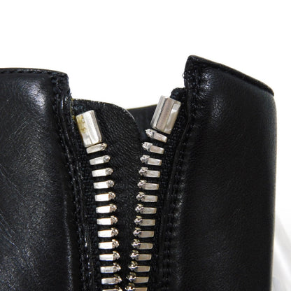 Louis Vuitton Boots 1A9C0F Lamb Leather X Calf Leather Noir 39 Lv Circle Ribbon Ankle Black Gold