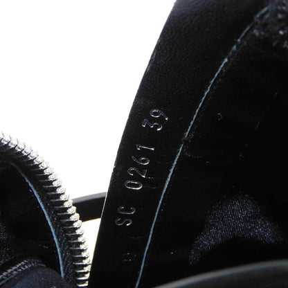 Louis Vuitton Boots 1A9C0F Lamb Leather X Calf Leather Noir 39 Lv Circle Ribbon Ankle Black Gold