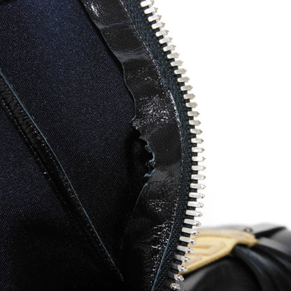 Louis Vuitton Boots 1A9C0F Lamb Leather X Calf Leather Noir 39 Lv Circle Ribbon Ankle Black Gold