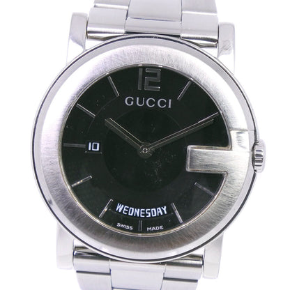 Gucci Watches Quartz 101M Stainless Steel Black Day Date G Chrono Collection Black Dial