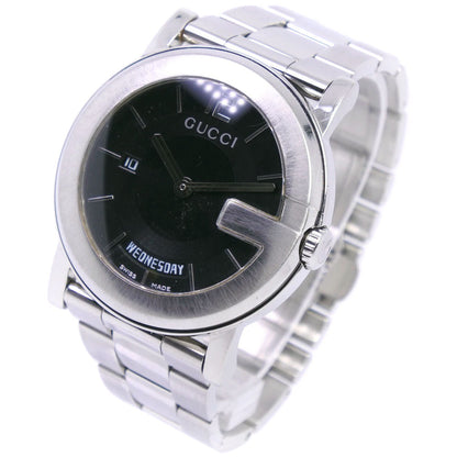 Gucci Watches Quartz 101M Stainless Steel Black Day Date G Chrono Collection Black Dial