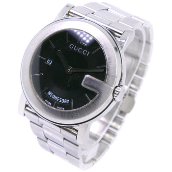 Gucci Watches Quartz 101M Stainless Steel Black Day Date G Chrono Collection Black Dial