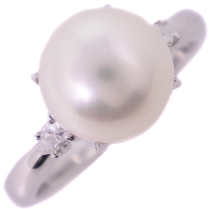 Jewelry Ring Pt900Platinum, Pearl Silver Pearl Women 11.5 Issue