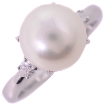 Jewelry Ring Pt900Platinum, Pearl Silver Pearl Women 11.5 Issue