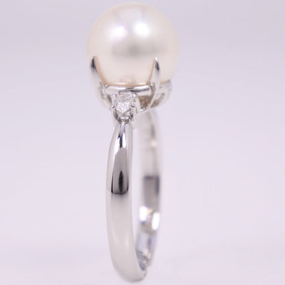 Jewelry Ring Pt900Platinum, Pearl Silver Pearl Women 11.5 Issue