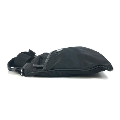 Prada Shoulder Bag 2Vh053 Nylon / Leather Black Bag Triangle Logo Mens