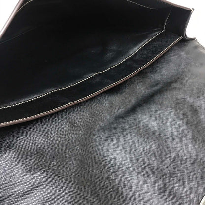 Prada Clutch Bag Vr074C Leather Black Safiano Bijou X Studs Unisex(Unisex)