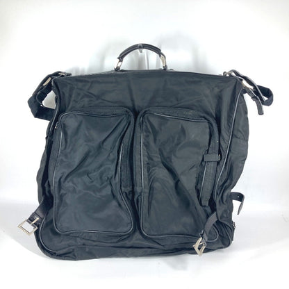 Prada Boston Duffel Bag Nylon Black Triangle Logo Plate Unisex(Unisex)