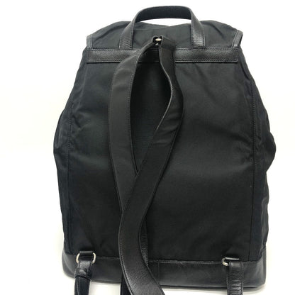 Prada Backpack 130 Nylon Black Double Pocket