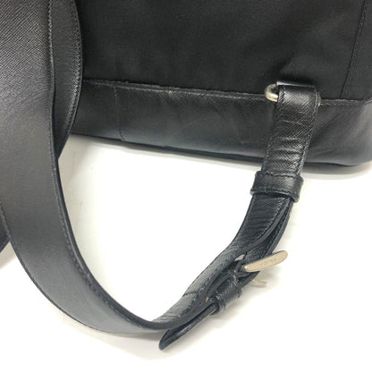 Prada Backpack 130 Nylon Black Double Pocket