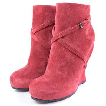 Bottegaveneta Booties Suede Red Boots Women 37