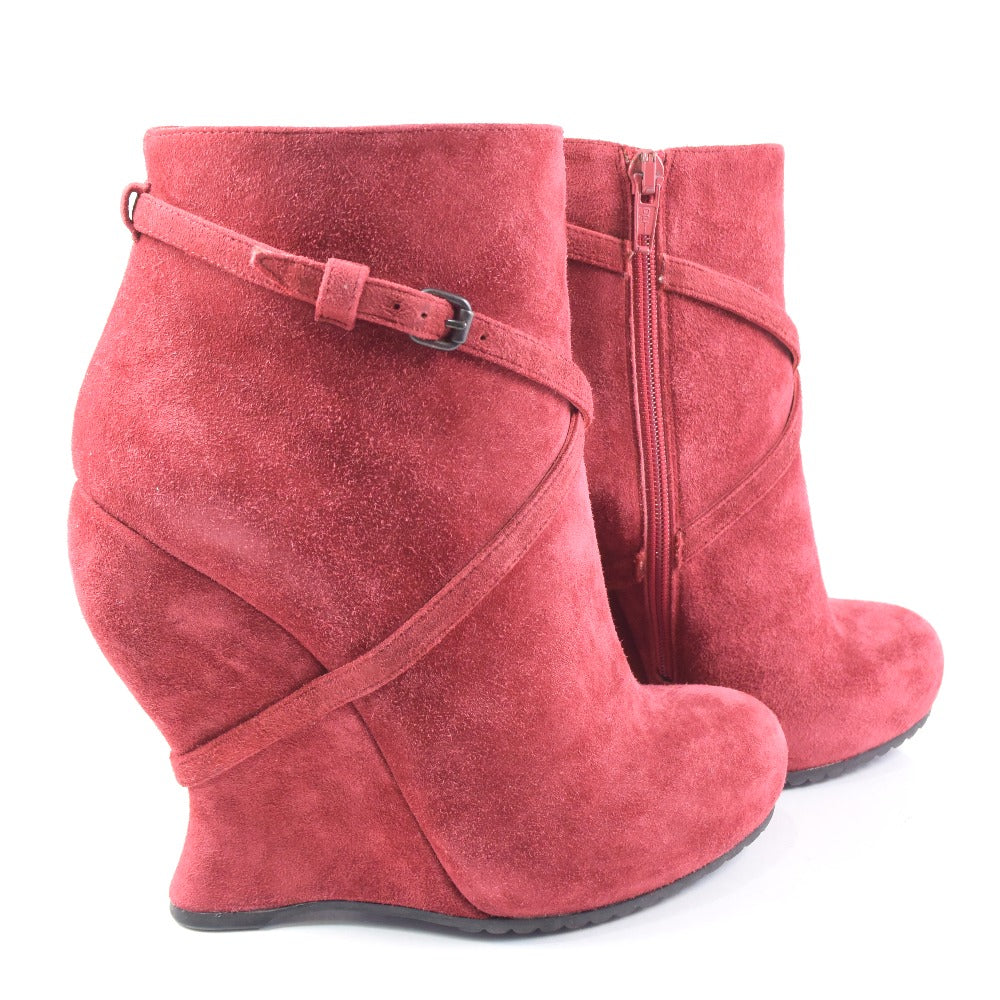 Bottegaveneta Booties Suede Red Boots Women 37