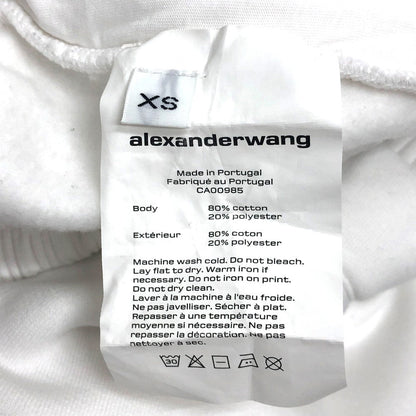 Alexander Wang Pants Cotton White Rubber Print Joggers Xs