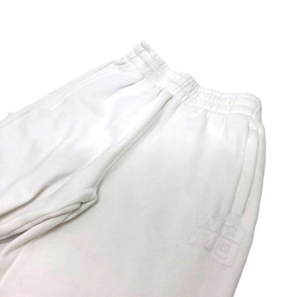Alexander Wang Pants Cotton White Rubber Print Joggers Xs