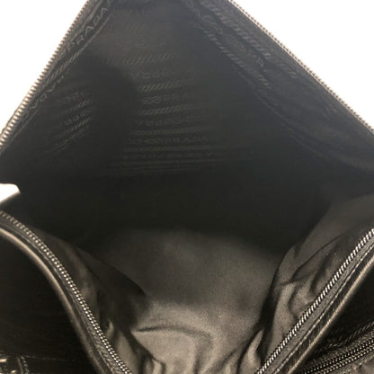 Prada Shoulder Bag U166 Nylon / Leather Black Mens