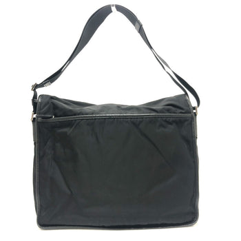 Prada Shoulder Bag U166 Nylon / Leather Black Mens