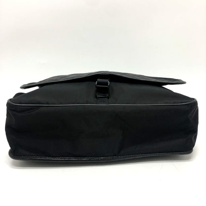 Prada Shoulder Bag U166 Nylon / Leather Black Mens