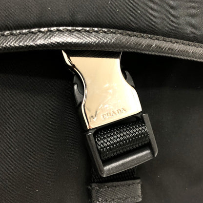 Prada Shoulder Bag U166 Nylon / Leather Black Mens