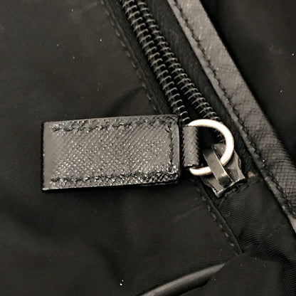 Prada Shoulder Bag U166 Nylon / Leather Black Mens
