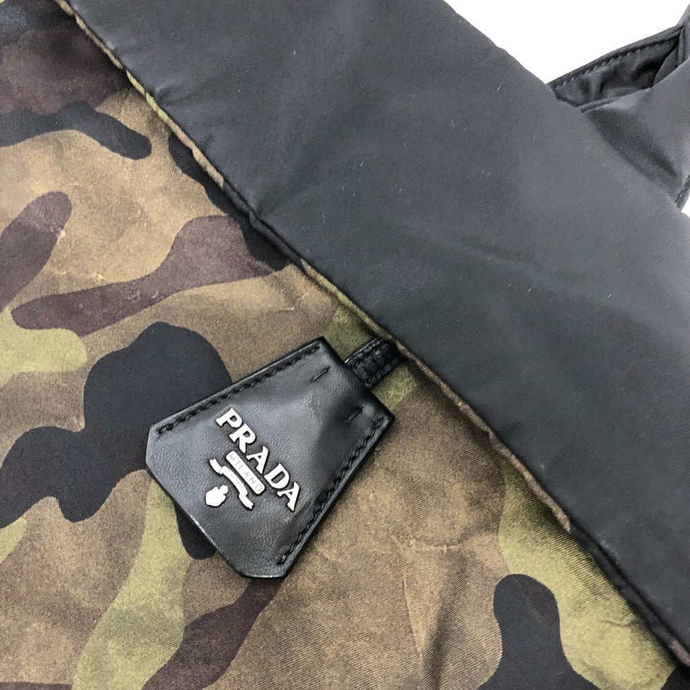 Prada Handbag B1959V Nylon Green Camouflage Women