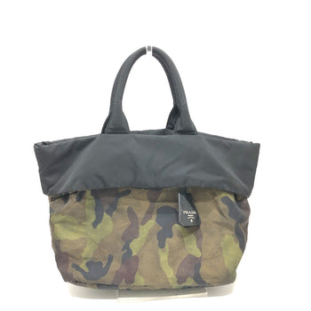 Prada Handbag B1959V Nylon Green Camouflage Women