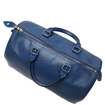 Louis Vuitton Handbag M43005 Epi Leather Toledo Blue Handbag Epi Speedy 30 Women